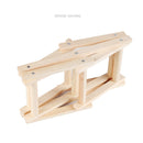 6 Bottles Racks Foldable Wine Stand Wooden Wine Holder Kitchen Bar Display Shelf(Carbon Baking)