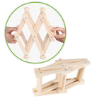 6 Bottles Racks Foldable Wine Stand Wooden Wine Holder Kitchen Bar Display Shelf(Carbon Baking)