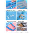 Portable Double Layer Mesh Sport Duffel Beach Picnic Shoulder Storage Bag Handbag(Blue)
