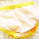 Baby Girl Bikini Lace 3 Pieces Bikini Set Cute Swimsuit with Hat, Size: S(Yellow)