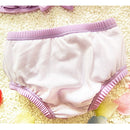 Baby Girl Bikini Lace 3 Pieces Bikini Set Cute Swimsuit with Hat, Size: M(Purple)