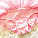 Baby Girl Princess Lace Bowknot Bikini Set Siamese Dress Cute Swimsuit with Hat, Size: S(Pink)