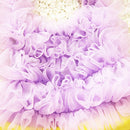Baby Girl Princess Lace Bowknot Bikini Set Siamese Dress Cute Swimsuit with Hat, Size: S(Purple)
