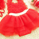 Baby Girl Princess Lace Bowknot Bikini Set Siamese Dress Cute Swimsuit with Hat, Size: L(Red)