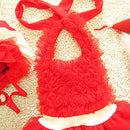Baby Girl Princess Lace Bowknot Bikini Set Siamese Dress Cute Swimsuit with Hat, Size: L(Red)