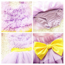 Baby Girl Princess Lace Bowknot Bikini Set Siamese Dress Cute Swimsuit with Hat, Size: XXL(Purple)