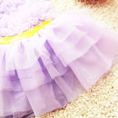 Baby Girl Princess Lace Bowknot Bikini Set Siamese Dress Cute Swimsuit with Hat, Size: XXXL(Purple)