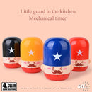 Little Guard Shape 60 Minutes Mechanical Kitchen Cooking Count Down Alarm Timer Home Decorating Gadget, Random Color Delivery