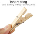 100 PCS Multi-function Mini Bamboo Clothes Photo Paper Peg Clothespin Laundry Hanger Clip