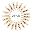 100 PCS Multi-function Mini Bamboo Clothes Photo Paper Peg Clothespin Laundry Hanger Clip