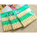 100 PCS Multi-function Mini Bamboo Clothes Photo Paper Peg Clothespin Laundry Hanger Clip