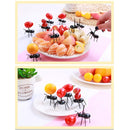 60 PCS Worker Ant Fruit Forks Snack Cake Dessert Tableware Home Kitchen Party Dinner Fruit Pick Kitchen Tool