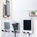 Stainless Steel Plug Power Cord Hook Bathroom Non-perforated Storage Rack, Size: 61x45mm