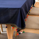 New Fashion European Ethnic Style Colorful Ball Tassel Cotton Tablecloth