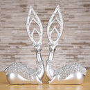 Creative European Style Sika Deer Resin Ornaments Gift Home Decor, Size:28.5*14*7cm(Silver)