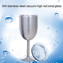 New Fashion Stainless Steel Vacuum Cup Red Wine Cocktail Goblet Creative Gift(Green)