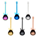 5 PCS Creative Stainless Steel Guitar Shape Coffee Spoon Mixing Spoon(Gold)