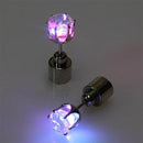4 PCS Fashion LED Earrings Glowing Light Up Diamond Earring Stud(Pink)