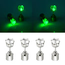 4 PCS Fashion LED Earrings Glowing Light Up Diamond Earring Stud(Green)