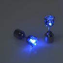 4 PCS Fashion LED Earrings Glowing Light Up Diamond Earring Stud(Blue)