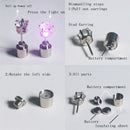 4 PCS Fashion LED Earrings Glowing Light Up Diamond Earring Stud(Purple)