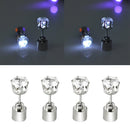 4 PCS Fashion LED Earrings Glowing Light Up Diamond Earring Stud(White)