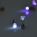 4 PCS Fashion LED Earrings Glowing Light Up Diamond Earring Stud(White)
