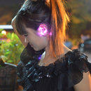 4 PCS Fashion LED Earrings Glowing Light Up Diamond Earring Stud(Yellow)