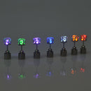 4 PCS Fashion LED Earrings Glowing Light Up Diamond Earring Stud(White)