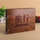 2 PCS 8 inch DIY Creativity Loose-leaf Retro Wooden Gift Photo Album