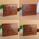 2 PCS 8 inch DIY Creativity Loose-leaf Retro Wooden Gift Photo Album