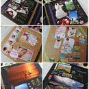 2 PCS 8 inch DIY Creativity Loose-leaf Retro Wooden Gift Photo Album