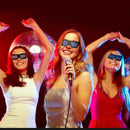 Night Club Bar Disco LED Light-emitting USB Charging Shutter APP Bluetooth Glasses (Pink)