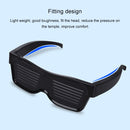 Night Club Bar Disco LED Light-emitting USB Charging Shutter APP Bluetooth Glasses (Red)
