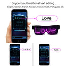 Night Club Bar Disco LED Light-emitting USB Charging Shutter APP Bluetooth Glasses (White)