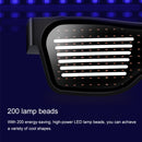 Night Club Bar Disco LED Light-emitting USB Charging Shutter APP Bluetooth Glasses (White)