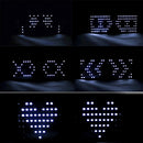 Night Club Bar Disco LED Light Emitting Glasses Festival Party USB Charging Shutter Dynamic Flash Glasses (White)