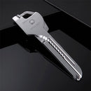 SWISS+TECH Stainless Steel 6 in 1 Multi-function Outdoor Key Chain, Foldable Mini Tools Key Ring
