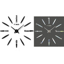 Bedroom Home Decor Large 3D Mirror DIY Wall Sticker Clock, Size: 100*100cm(Silver)