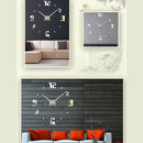 Bedroom Home Decor Frameless Large Number 3D Mirror DIY Wall Sticker Mute Clock, Size: 100*100cm(Silver)