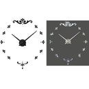 Bedroom Home Battery Operated Frameless Large 3D Mirror DIY Wall Sticker Mute Clock, Size: 100*100cm(Silver)