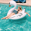Swan Shaped Inflatable Floating Swimming Safety Pool Ring, Inflated Size: 120cm (White)