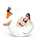 Swan Shaped Inflatable Floating Swimming Safety Pool Ring, Inflated Size: 120cm (White)