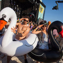 Swan Shaped Inflatable Floating Swimming Safety Pool Ring, Inflated Size: 120cm (White)