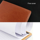 Office Supplies Business Style Leather Document Folder with 30-pages A4 Note Pad & Calculator (Blue)