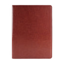 Office Supplies Business Style Leather Document Folder with 30-pages A4 Note Pad & Calculator (Light Brown)