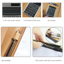 Office Supplies Business Style Leather Document Folder with 30-pages A4 Note Pad & Calculator (Light Brown)