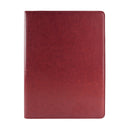Office Supplies Business Style Leather Document Folder with 30-pages A4 Note Pad & Calculator (Dark Brown)