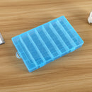 Plastic Organizer Container Storage Box 28 Slots Removable Grid Compartment for Jewelry Earring Fishing Hook Small Accessories(Blue)