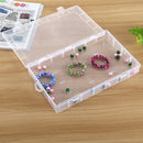 Plastic Organizer Container Storage Box 28 Slots Removable Grid Compartment for Jewelry Earring Fishing Hook Small Accessories(Blue)